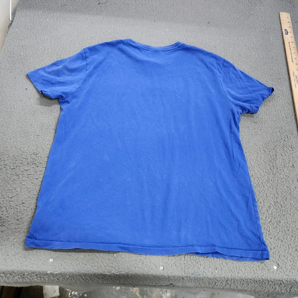 Polo Ralph Lauren Mens Royal Blue Cotton Crew Neck Pony Logo T-Shirt Large